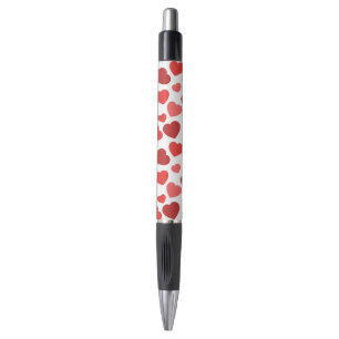 Stylo Motif Des Coeurs, Coeurs Rouges, Motif Des Coeurs
