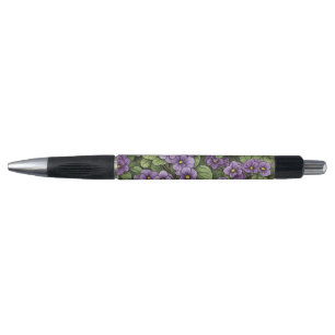 Stylo Motif des fleurs de violet d'Afrique