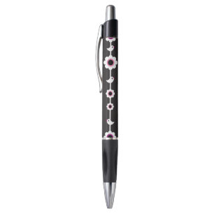 Stylo motif d'oiseau et de fleurs