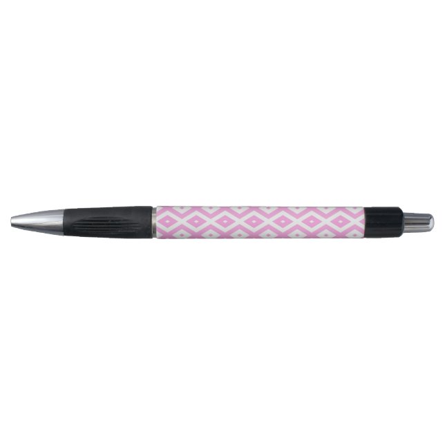 Stylo Motif en diamant rose et blanc (Devant)