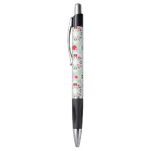Stylo motif en pastel d'arrière - plan de hibou de fleu