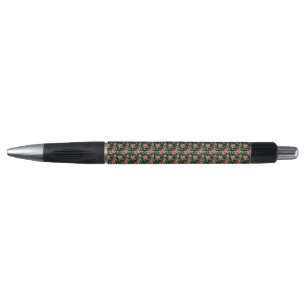 Stylo Motif Fleurs Rose Floral-235
