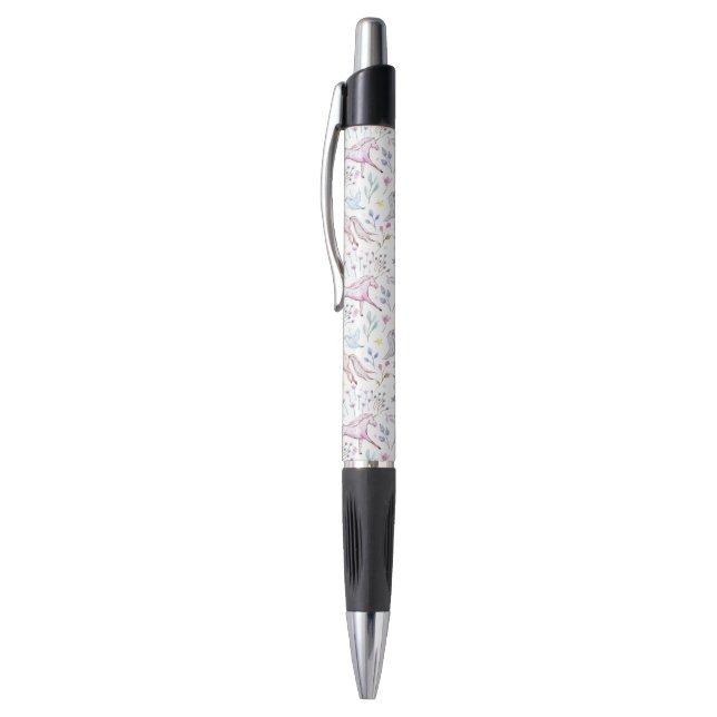 Stylo Motif floral de licorne d'aquarelle (Haut (Vertical))