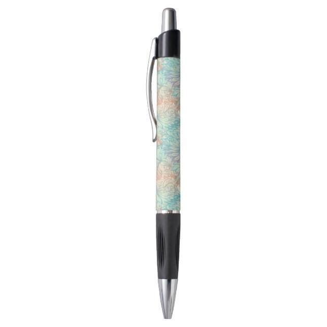 Stylo Motif floral multicolore de griffonnage (Haut (Vertical))
