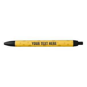Stylo motif fromage suisse jaune avec texte person