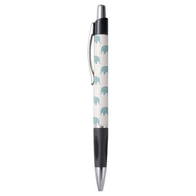 Stylo Motif mignon turquoise d'éléphant (Haut (Vertical))