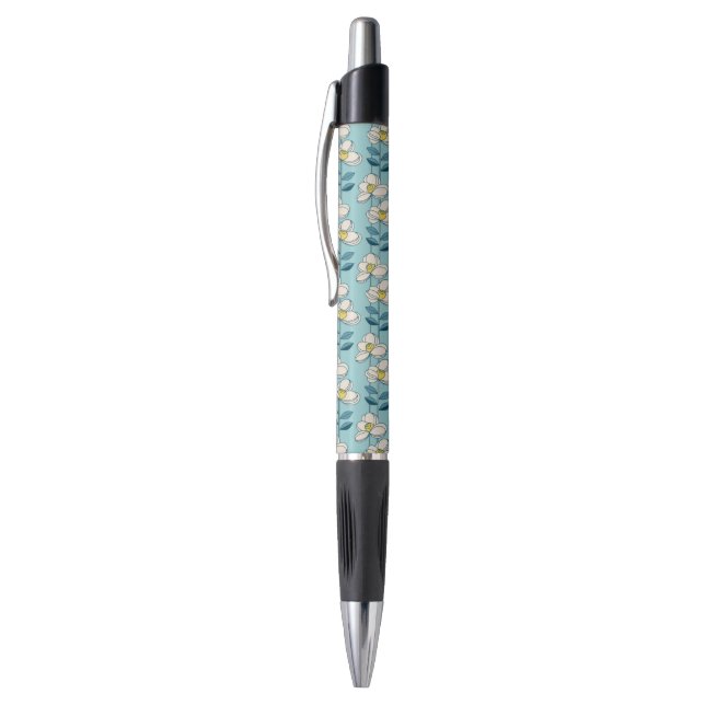 Stylo Motif moderne de feuille florale de la moitié du (Haut (Vertical))