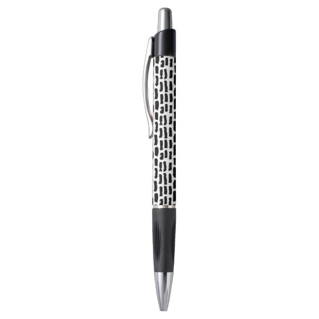Stylo Motif noir de courses de brosse (Haut (Vertical))