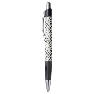 Stylo Motif noir de courses et de points de brosse
