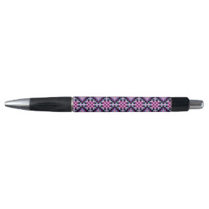 Stylo Motif Pixel foncé