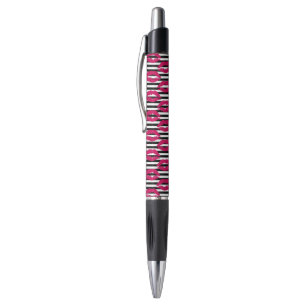 Stylo Motif rayé du baiser B&W de rouge à lèvres