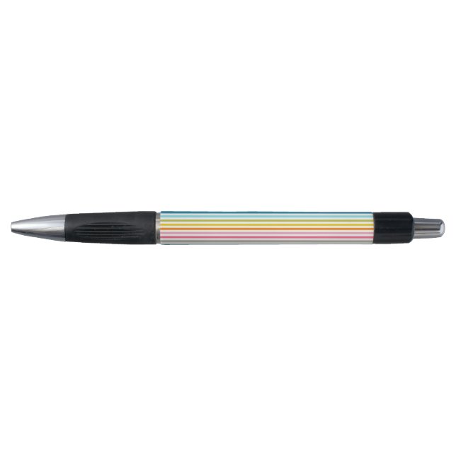 Stylo Motif rayures colorées (Devant)