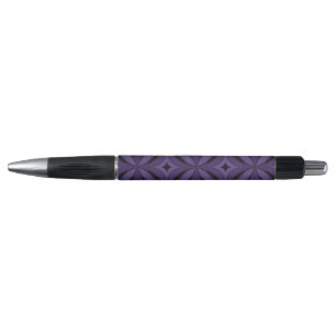 Stylo Motif Rétro de Couleur Violet Foncé