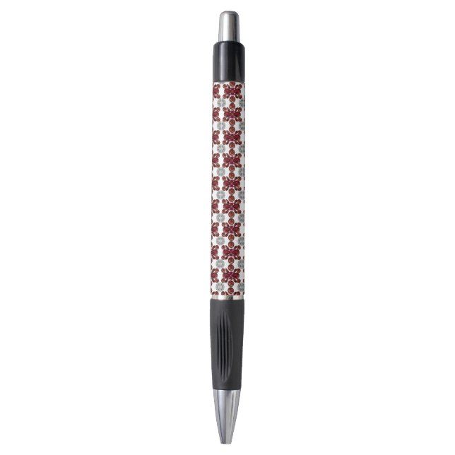Stylo Motif rouge et blanc (Devant (Vertical))