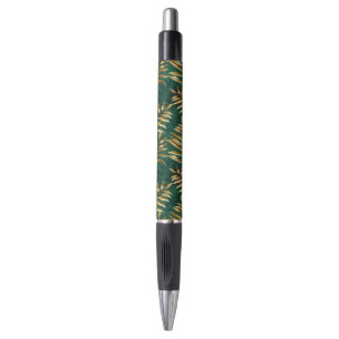 Stylo Motif sans couture avec des fougères dorées