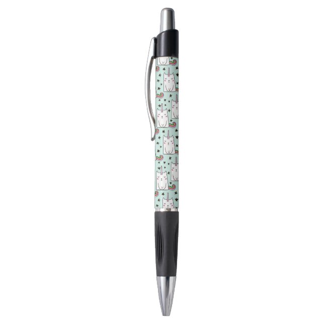 Stylo Motif tiré par la main mignon de chat de licorne (Haut (Vertical))