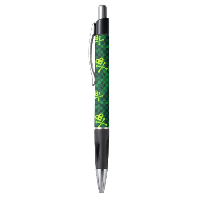 Stylo Motif vert d'Emo avec des cercles (Haut (Vertical))