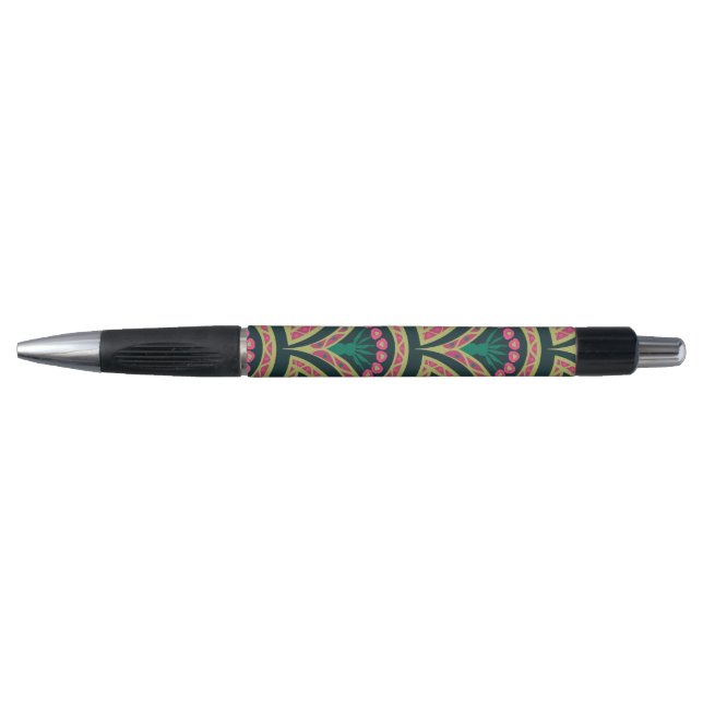 Stylo motif vert en forme de coquillage (Devant)