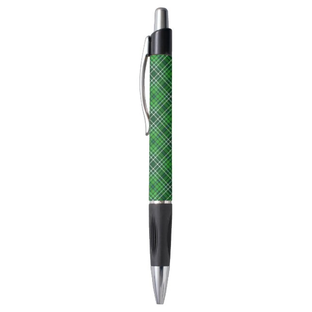 Stylo Motif vert-foncé et de Forest Green de plaid (Haut (Vertical))