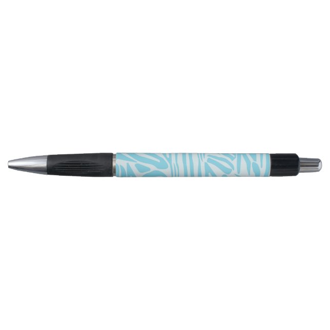 Stylo Motif Zèbre Bleu (Devant)