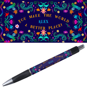 Stylo Motivation et confiance en soi - Fiesta florale