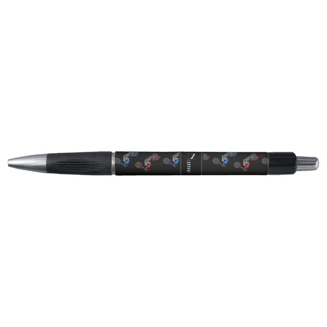 Stylo Moto noir de nom personnalisé (Devant)