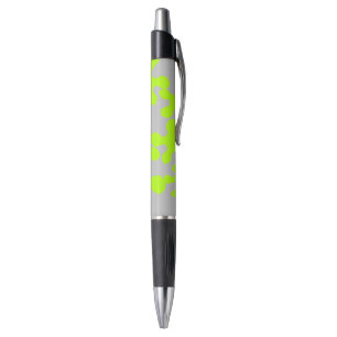 Stylo néon vert citron gris fun