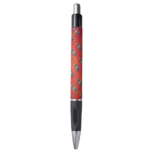 Stylo Noel de Chien À La Hache Sur Rouge