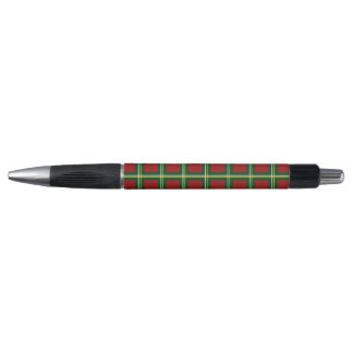 Stylo Noël Rouge Vert Grand Chèque Plaid
