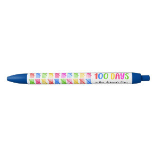 Stylo Noir 100 Jours de l'école Colorful Tally Mark