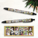 Stylo Noir 12 Collage photo avec Arrière - plan or<br><div class="desc">Ajoutez vos photos préférées à ce modèle amusant. Vous pouvez utiliser des photos Instagram ou n'importe quelle photo pour cette grille.</div>