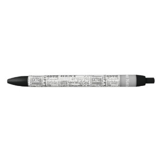 Stylo Noir 40e anniversaire unique cadeaux personnalisés