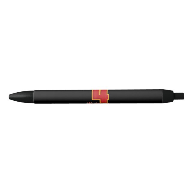 Stylo Noir 4 Anniversaire Cadeaux Garçon Pompier (Devant)