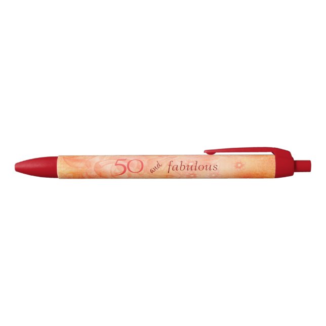 Stylo Noir 50 et fabuleux Coral Rose Personnalisé (Haut)
