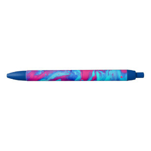 Stylo Noir À l'intérieur d'une lampe de lave