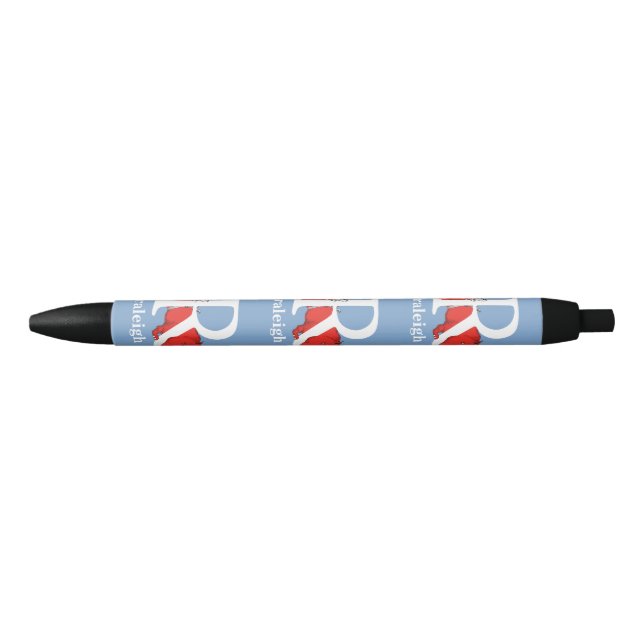 Stylo Noir ABC du Dr Seuss : Lettre R - Blanc | Ajouter Votre (Devant)