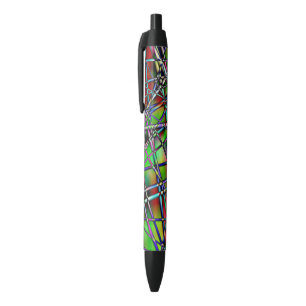 Stylo Noir Abstrait coloré