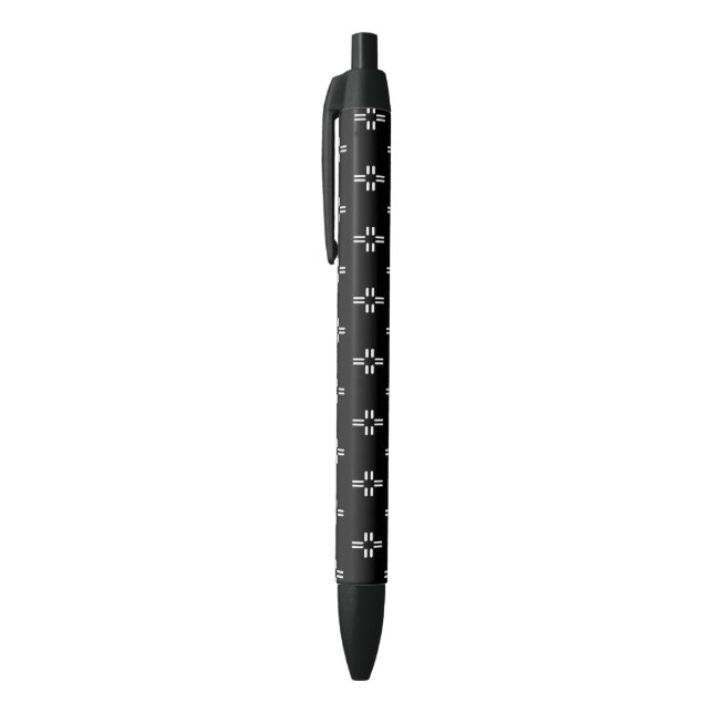 Stylo Noir Abstrait noir et blanc (Haut (Vertical))