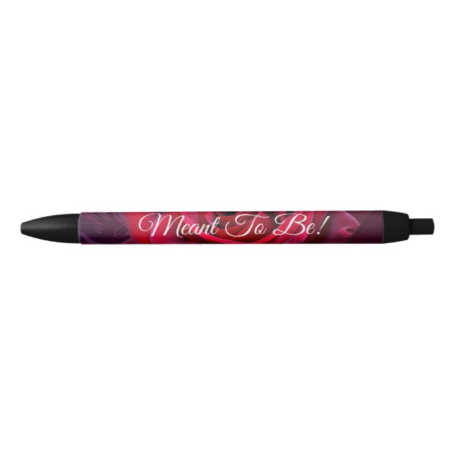 Stylo Noir accueil mariage rose rouge (Devant)