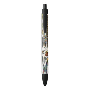 Stylo Noir Adolphe Millot Dark Academia Vintage Plume d'Oisea