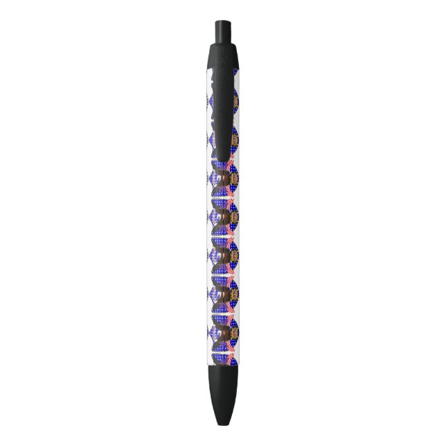 Stylo Noir Aigle du Jour de l'Indépendance (Dos (Vertical))