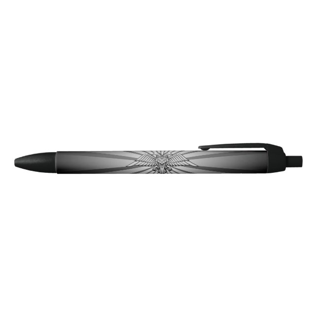 Stylo Noir Aigle gris à deux têtes (Haut)