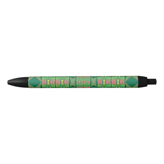 Stylo Noir Ailes florales assorties (Devant)