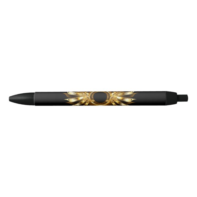 Stylo Noir Ailes steampunk (Devant)