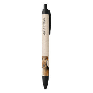 Stylo Noir Airedale Terrier Bingley Tête De Chien Terrier Et 