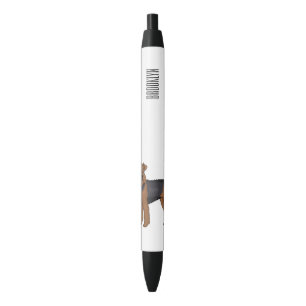 Stylo Noir Airedale terrier dog cartoon