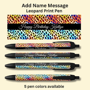 Stylo Noir Ajouter un message de nom, sur l'impression des po