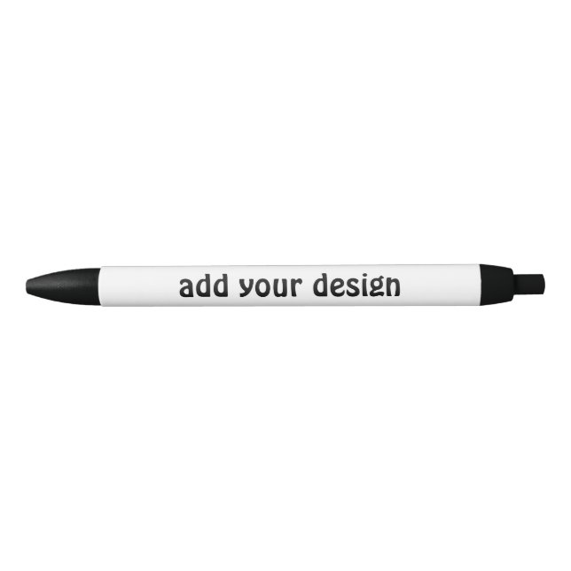 Stylo Noir ajouter votre conception (Devant)