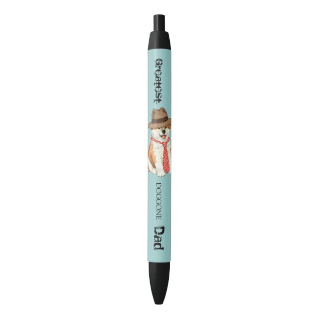 Stylo Noir Akita Papa (devant Vertical)