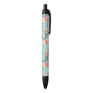 Stylo Noir Aloha tropical Hibiscus Floral